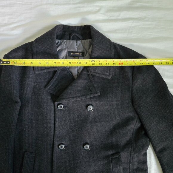 Elegant Men Wool Blend Jacket / Pea Coat - Size M - Charcoal - Perfect Condition - Picture 15 of 16